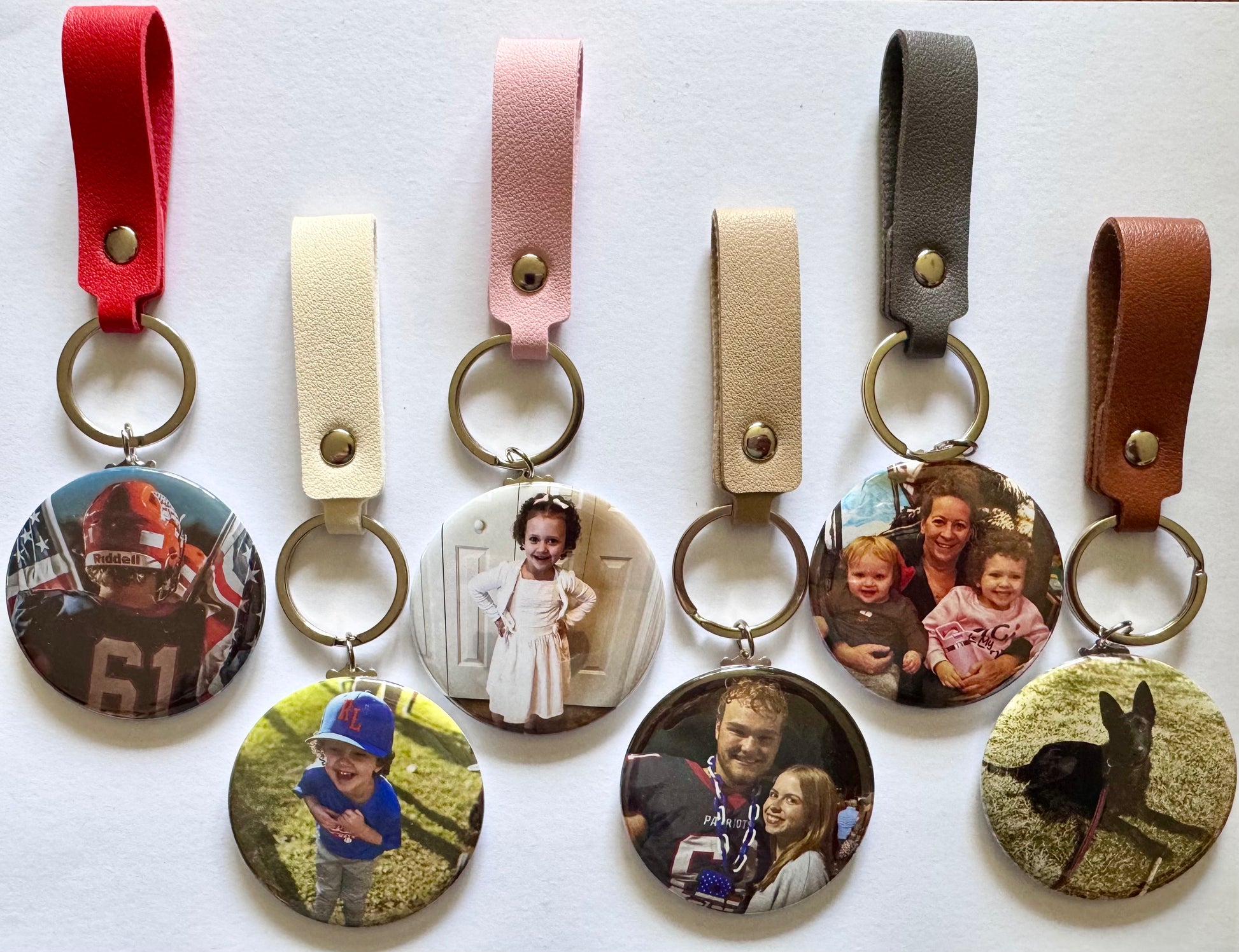 Customizable Magnet Keychains Custom Photo Keychains with Leather Bands | Everlasting Magnets